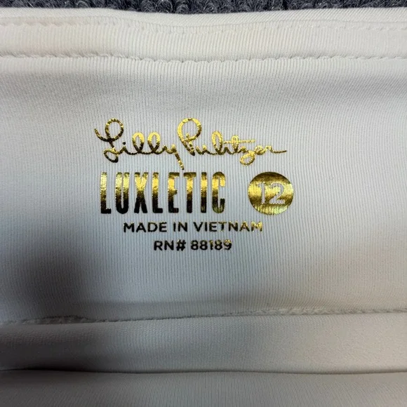 Lilly Pulitzer Priska Skort Women 12 Resort White Luxletic Pleated Tennis Golf - Picture 5 of 10